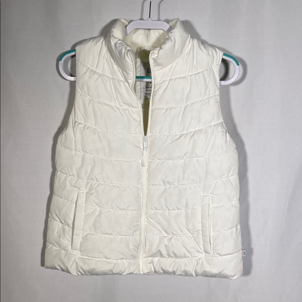 GAP WOMENS WHITE COLD CONTROL PUFFER VEST MEDIUM